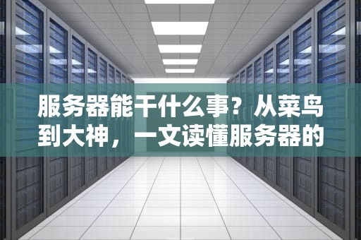服务器能干什么事？从菜鸟到大神，一文读懂服务器的十八般武艺！