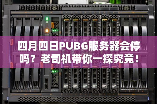 四月四日PUBG服务器会停吗？老司机带你一探究竟！