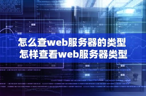 怎么查web服务器的类型 怎样查看web服务器类型