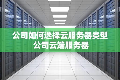 公司如何选择云服务器类型 公司云端服务器