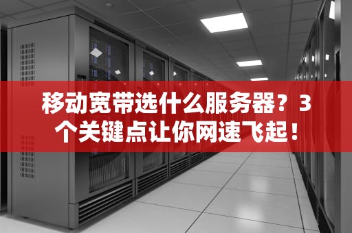移动宽带选什么服务器？3个关键点让你网速飞起！