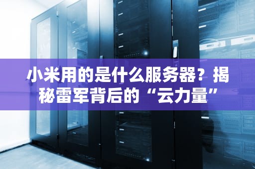 小米用的是什么服务器？揭秘雷军背后的“云力量”