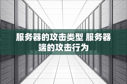 服务器的攻击类型 服务器端的攻击行为
