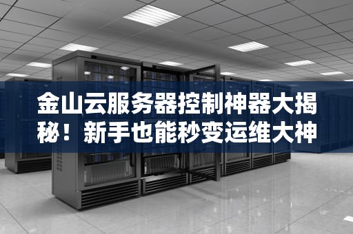金山云服务器控制神器大揭秘！新手也能秒变运维大神