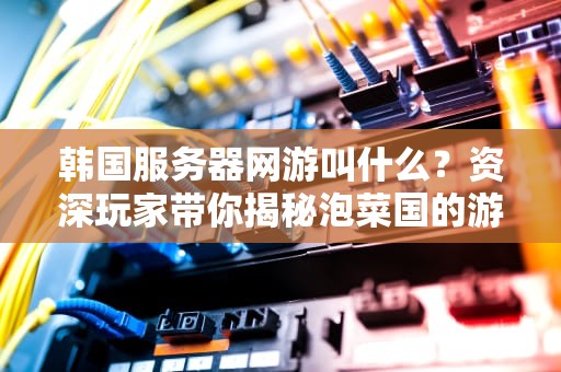 韩国服务器网游叫什么？资深玩家带你揭秘泡菜国的游戏江湖！