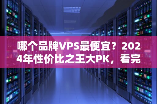 哪个品牌VPS最便宜？2024年性价比之王大PK，看完少花冤枉钱！