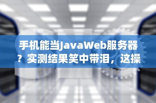 手机能当JavaWeb服务器？实测结果笑中带泪，这操作太骚了！