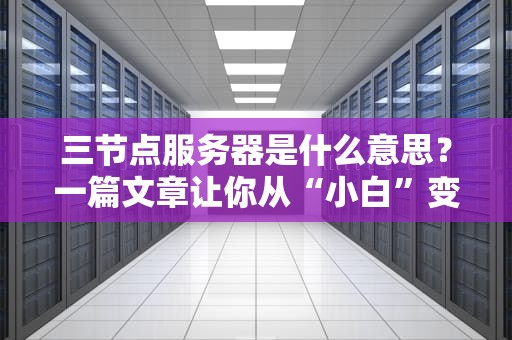 三节点服务器是什么意思？一篇文章让你从“小白”变“大神”