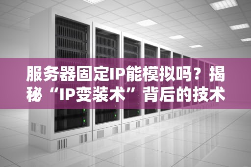 服务器固定IP能模拟吗？揭秘“IP变装术”背后的技术猫腻！