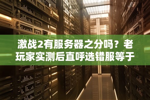 激战2有服务器之分吗？老玩家实测后直呼选错服等于白给！