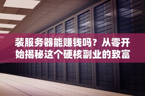 装服务器能赚钱吗？从零开始揭秘这个硬核副业的致富密码！