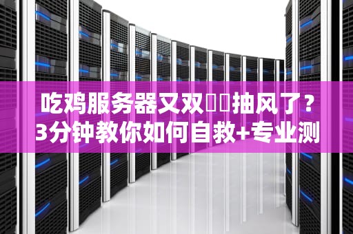 吃鸡服务器又双叒叕抽风了？3分钟教你如何自救+专业测评吐槽！