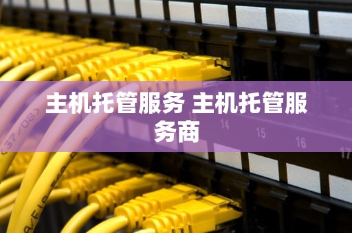 主机托管服务 主机托管服务商