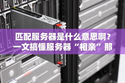 匹配服务器是什么意思啊？一文搞懂服务器“相亲”那些事儿！