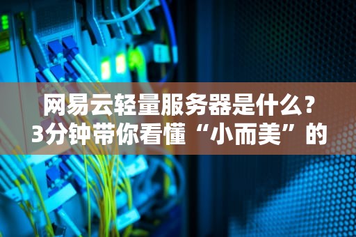 网易云轻量服务器是什么？3分钟带你看懂“小而美”的云服务神器！