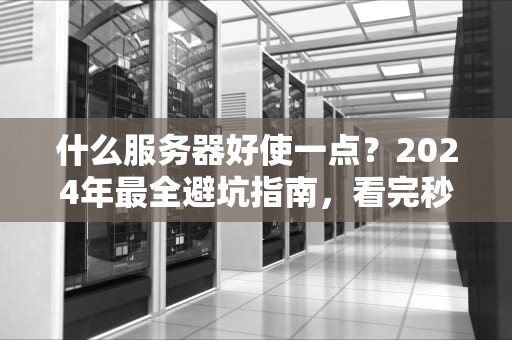 什么服务器好使一点？2024年最全避坑指南，看完秒变老司机！