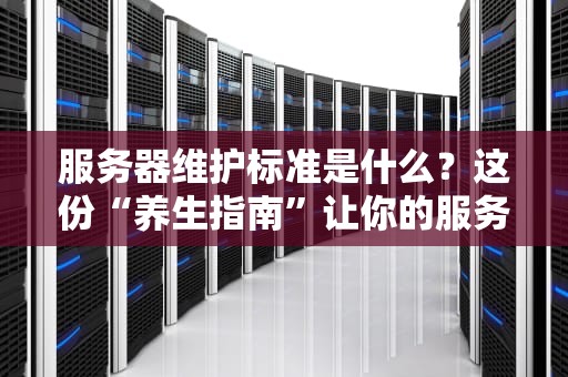 服务器维护标准是什么？这份“养生指南”让你的服务器告别996！