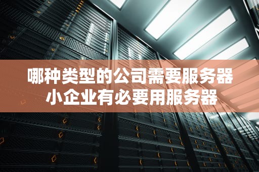 哪种类型的公司需要服务器 小企业有必要用服务器