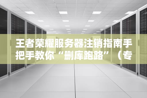 王者荣耀服务器注销指南手把手教你“删库跑路”（专业测评版）