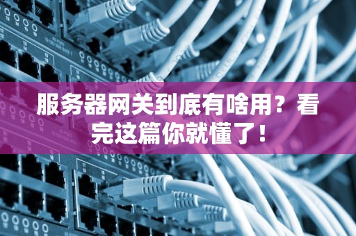 服务器网关到底有啥用？看完这篇你就懂了！
