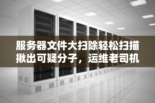 服务器文件大扫除轻松扫描揪出可疑分子，运维老司机都这么玩！