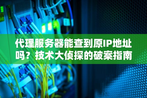 代理服务器能查到原IP地址吗？技术大侦探的破案指南