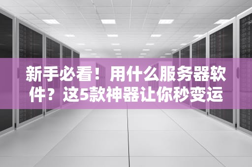 新手必看！用什么服务器软件？这5款神器让你秒变运维大神！
