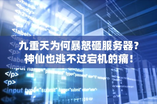 九重天为何暴怒砸服务器？神仙也逃不过宕机的痛！