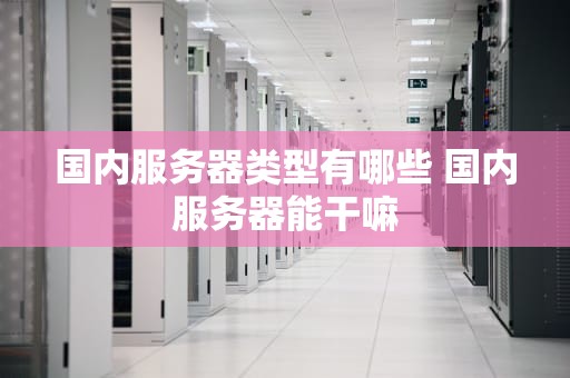 国内服务器类型有哪些 国内服务器能干嘛