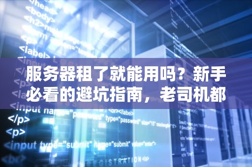服务器租了就能用吗？新手必看的避坑指南，老司机都笑哭了！