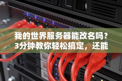 我的世界服务器能改名吗？3分钟教你轻松搞定，还能顺便装个X！