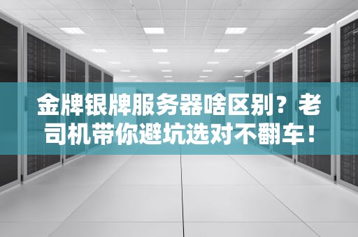 金牌银牌服务器啥区别？老司机带你避坑选对不翻车！