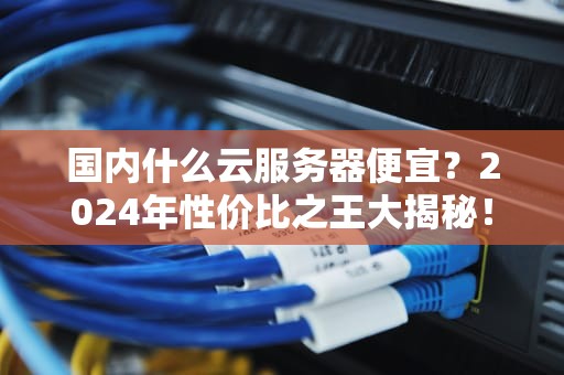 国内什么云服务器便宜？2024年性价比之王大揭秘！