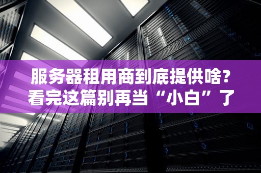 服务器租用商到底提供啥？看完这篇别再当“小白”了！