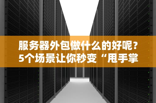 服务器外包做什么的好呢？5个场景让你秒变“甩手掌柜”