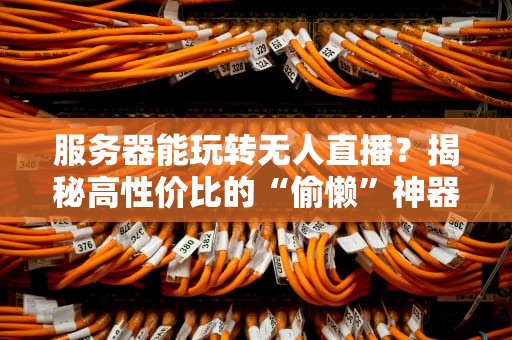 服务器能玩转无人直播？揭秘高性价比的“偷懒”神器！