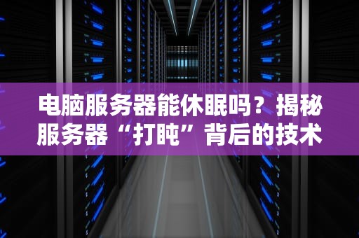 电脑服务器能休眠吗？揭秘服务器“打盹”背后的技术玄机！