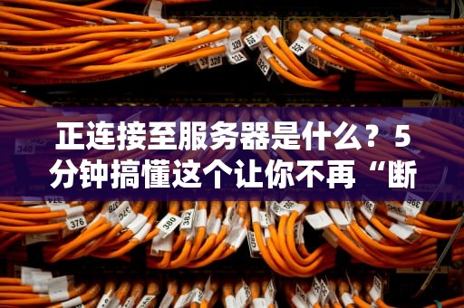 正连接至服务器是什么？5分钟搞懂这个让你不再“断连”的硬核知识！
