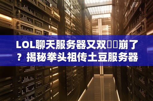 LOL聊天服务器又双叒叕崩了？揭秘拳头祖传土豆服务器的秘密！