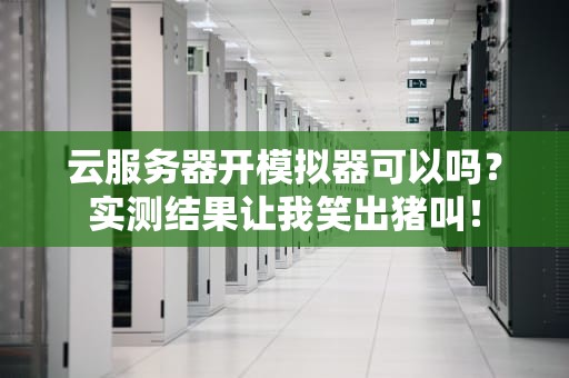 云服务器开模拟器可以吗？实测结果让我笑出猪叫！