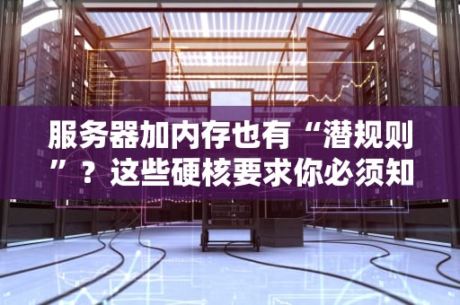 服务器加内存也有“潜规则”？这些硬核要求你必须知道！