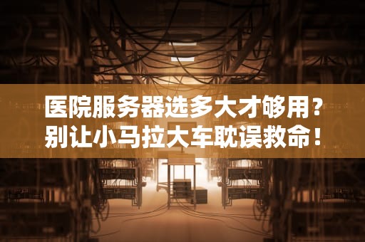 医院服务器选多大才够用？别让小马拉大车耽误救命！