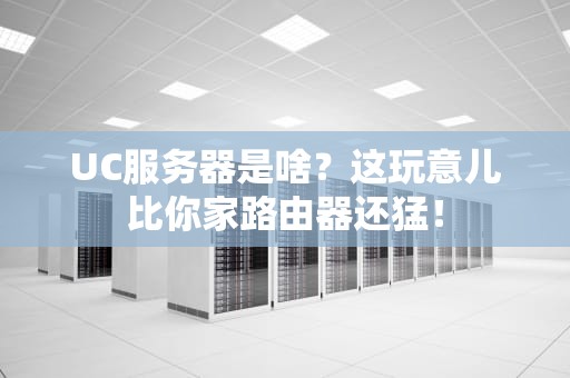 UC服务器是啥？这玩意儿比你家路由器还猛！
