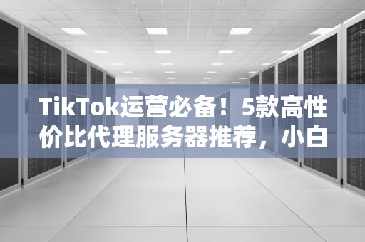 TikTok运营必备！5款高性价比代理服务器推荐，小白也能轻松上手