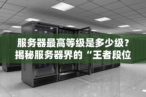 服务器最高等级是多少级？揭秘服务器界的“王者段位”和选购指南