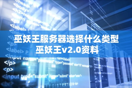 巫妖王服务器选择什么类型 巫妖王v2.0资料