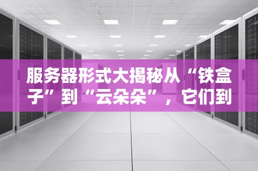服务器形式大揭秘从“铁盒子”到“云朵朵”，它们到底有啥用？