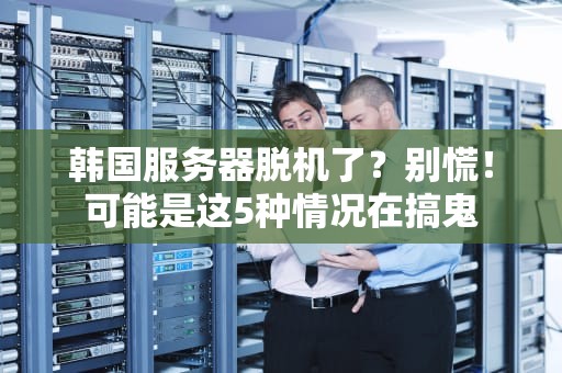 韩国服务器脱机了？别慌！可能是这5种情况在搞鬼