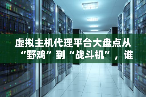 虚拟主机代理平台大盘点从“野鸡”到“战斗机”，谁才是你的真命天子？
