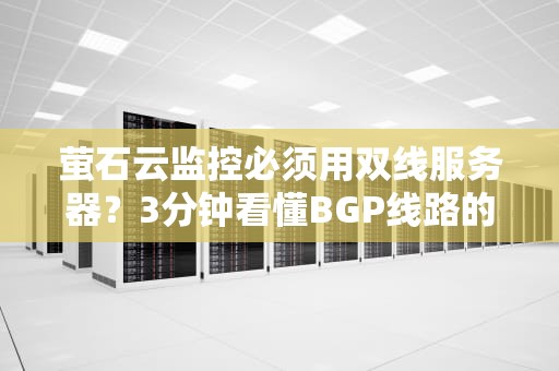 萤石云监控必须用双线服务器？3分钟看懂BGP线路的“钞能力”！